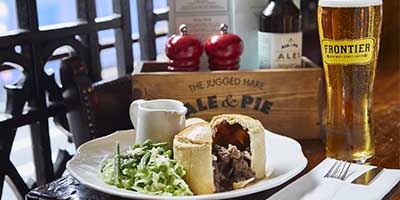 Pie and Pint food offer at the Jugged Hare